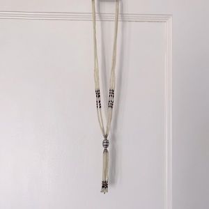 Vintage Western Style Beaded Tassel Necklace